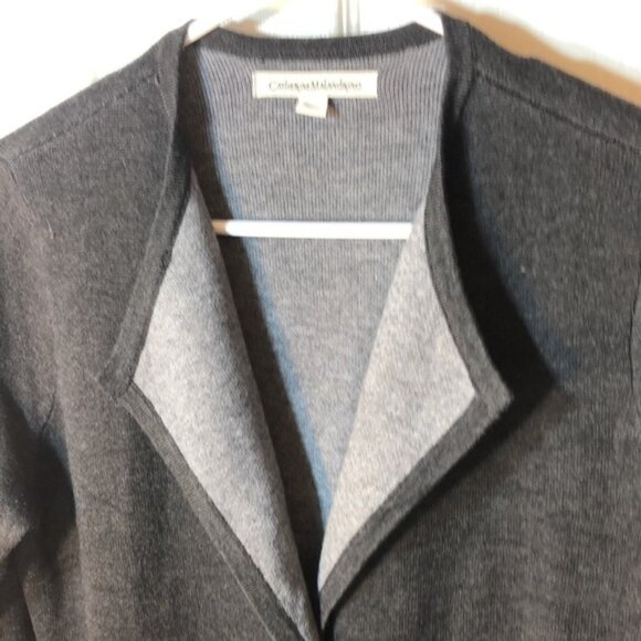 Catherine Malandrino Long Duster Cardigan Size Small Polyester Wool Blend - Picture 4 of 9